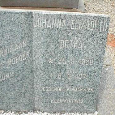 BOTHA Johanna Elizabeth 1928-1971