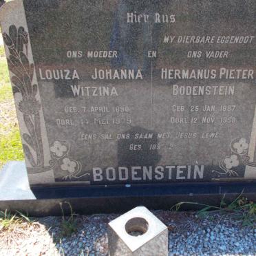 BODENSTEIN Hermanus Pieter 1887-1958 &amp; Louiza Johanna Witzina 1890-1979