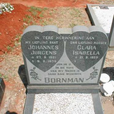BORNMAN Johannes Jurgens 1921-1978 &amp; Clara Isabella 1925-