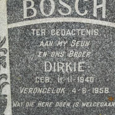 BOSCH Dirkie 1940-1958