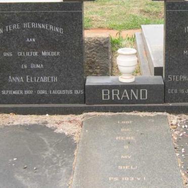 BRAND Stephanus Johannes Paulus 1900-1970 &amp; Anna Elizabeth 1902-1975