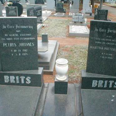 BRITS Petrus Johannes 1912-1978 &amp; Martha Pieternella 1918-1980