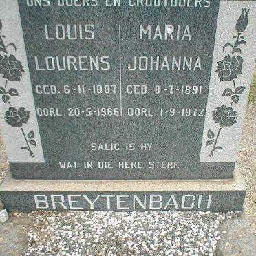 BREYTENBACH Louis Lourens 1887-1966 &amp; Maria Johanna 1891-1972