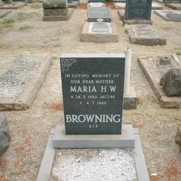 BROWNING Maria H.W. nee JACOBS 1893-1949