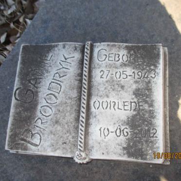 BROODRYK Gawie 1943-2012