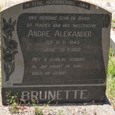 BRUNETTE Andre Alexander 1945-1962