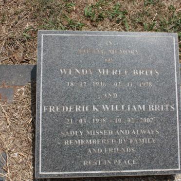BRITS Frederick William 1938-2007 &amp; Wendy Merle 1946-1998