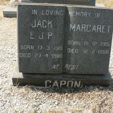 CAPON E.J.P. 1915-1980 &amp; Margaret 1915-1998