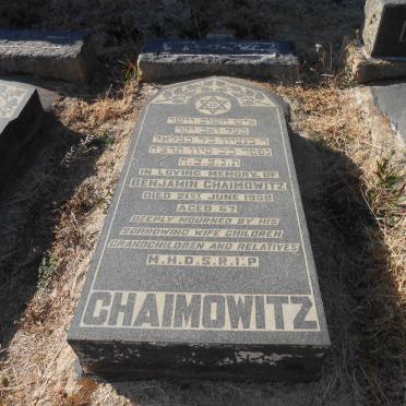 CHAIMOWITZ Benjamin -1938