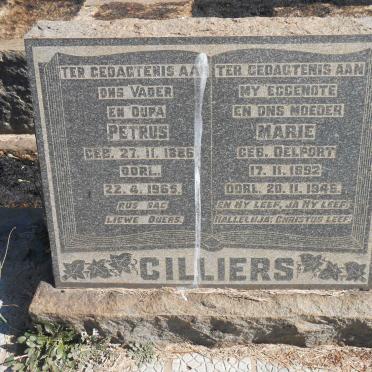 CILLIERS Petrus 1886-1965 &amp; Marie DELPORT 1892-1946