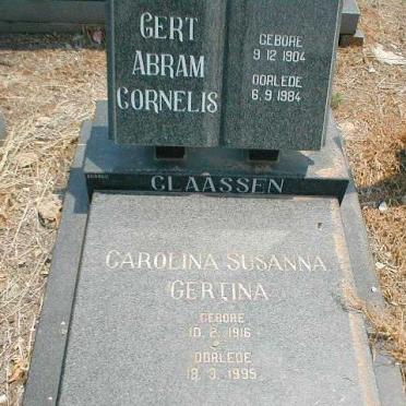 CLAASSEN Gert Abram Cornelis 1904-1984 &amp; Carolina Susanna Gertina 1916-1995