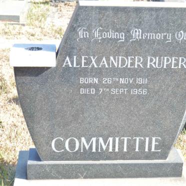 COMMITTIE Alexander Rupert 1911-1956