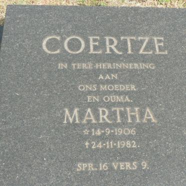 COERTZE Martha 1906-1982