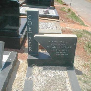 COETZER Magdelena S.F. 1903-1973