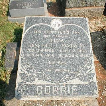CORRIE Joseph J. 1888-1956 &amp; Maria M. 1893-1968