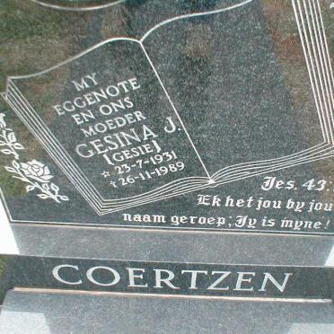 COERTZEN Gesina J. 1931-1989