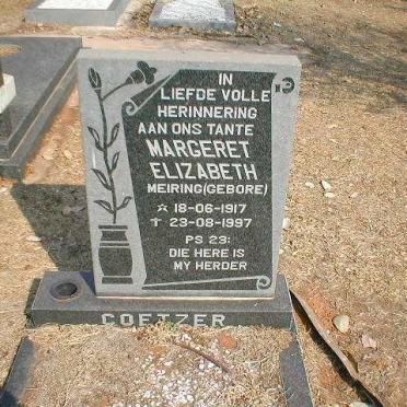 COETZER Margeret Elizabeth nee MEIRING 1917-1997