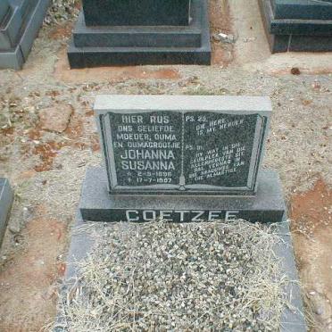 COETZEE Johanna Susanna 1896-1987