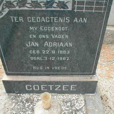 COETZEE Jan Adriaan 1883-1967