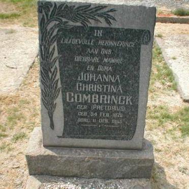 COMBRINCK Johanna Christina nee PRETORIUS 1878-1950
