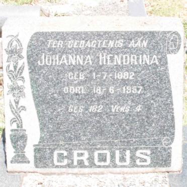 CROUS Johanna Hendrina 1882-1957