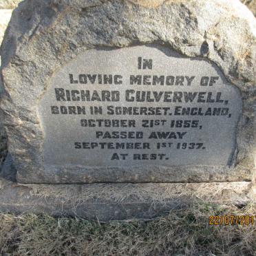 CULVERWELL Richard 1855-1937