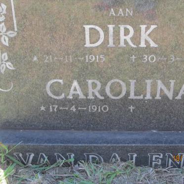 DALEN Dirk, van 1915-1975 &amp; Carolina 1910-