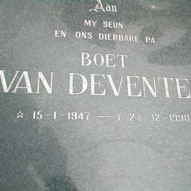 DEVENTER Boet, van 1947-1998