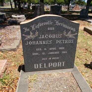 DELPORT Jacobus Johannes Petrus 1886-1964 &amp; Francina Jacoba 1889-1963 