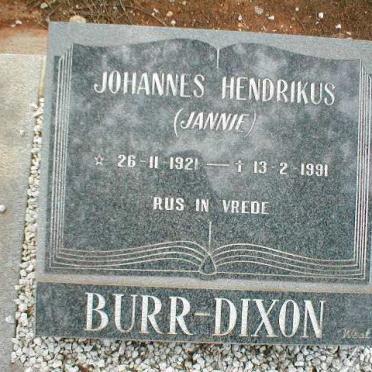 DIXON Johannes Hendrikus, BURR 1921-1991