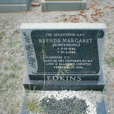 EDKINS Brenda Margaret nee SCHICKERLING 1946-1988