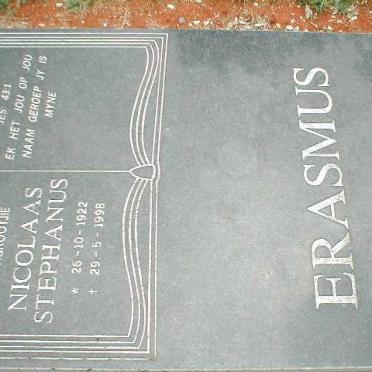 ERASMUS Nicolaas Stephanus 1922-1998