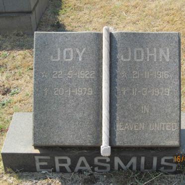 ERASMUS John 1916-1979 &amp; Joy 1922-1979