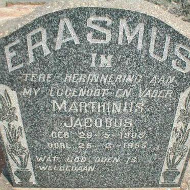ERASMUS Marthinus Jacobus 1905-1955