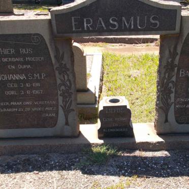 ERASMUS Balthazar J.L. 1908-1958 &amp; Johanna S.M.P. 1911-1967