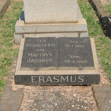 ERASMUS Matthys Jacobus 1909-1968