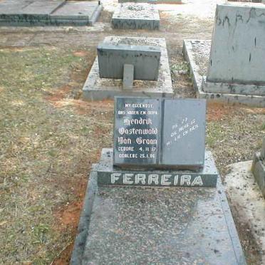 FERREIRA Hendrik Oostenwald van Graan 1917-1986