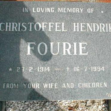FOURIE Christoffel Hendrik 1914-1994