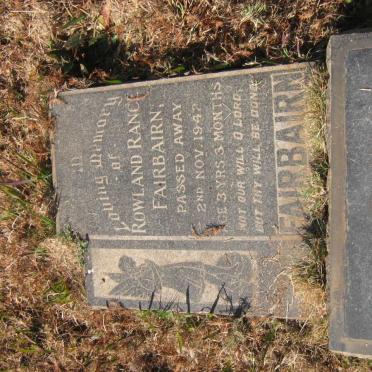 FAIRBAIRN Rowland Rance -1942