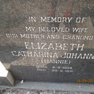 FEDDERN Elizabeth Catharina Johanna 1904-1971