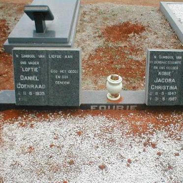 FOURIE Daniël Coenraad 1935- &amp; Jacoba Christina 1947-1987