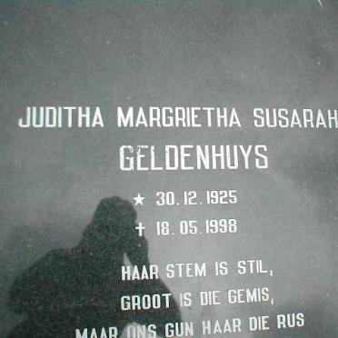 GELDENHUYS Juditha Margrietha Susarah 1925-1998