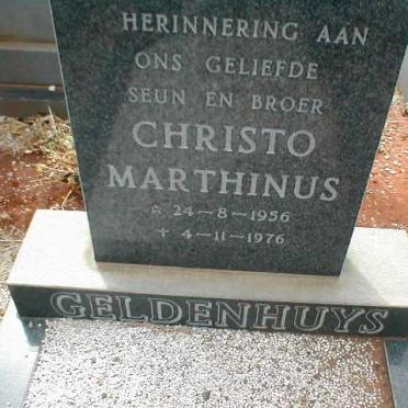 GELDENHUYS Christo Marthinus 1956-1976