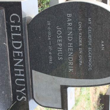 GELDENHUYS Barend Hendrik Josephus 1924-1982
