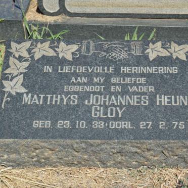 GLOY Matthys Johannes Heunis 1933-1975