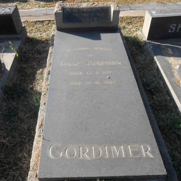 GORDIMER Isaac 1887-1962