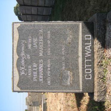 GOTTWALD Phillip Johannes -1935 &amp; Jane Margerieta -1959