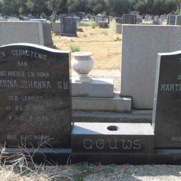 GOUWS Marthinus Johannes 1887-1963 &amp; Catharina Johanna S.H. LENSLEY 1890-1976