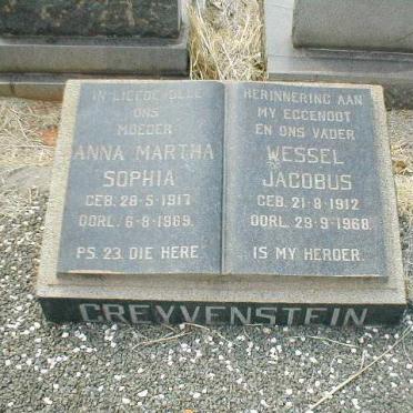 GREYVENSTEIN Wessel Jacobus 1912-1968 &amp; Anna Martha Sophia 1917-1969