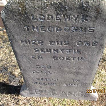 GRANGE Lodewyk Theodorus, le 1950-1950